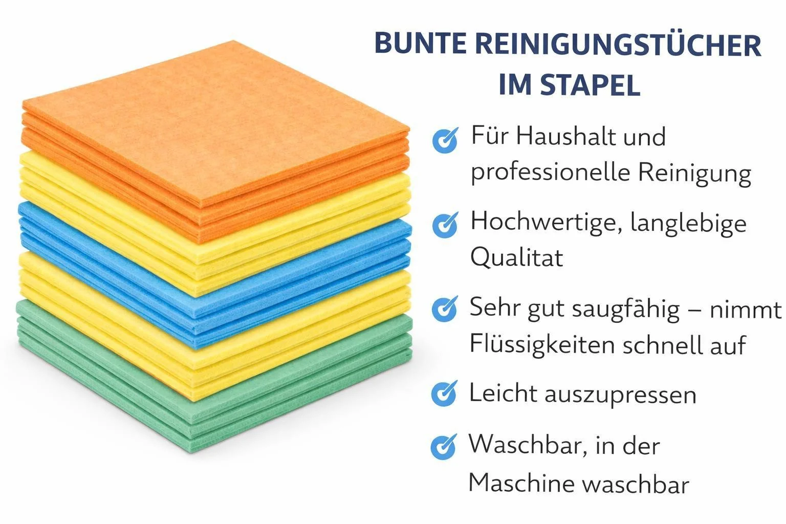BAYLI Schwammtuch 15er Set 250 x 310 mm Spültücher saugstark