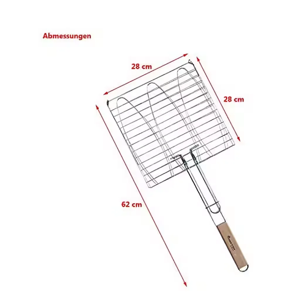 MASTER GRILL & PARTY Fischbräter MG282 3er Grillrost 28x28 cm
