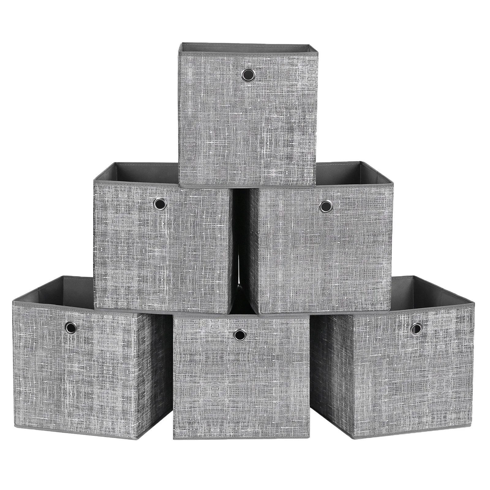 SONGMICS Aufbewahrungsboxen 6er Set Vliesstoff mit Griff