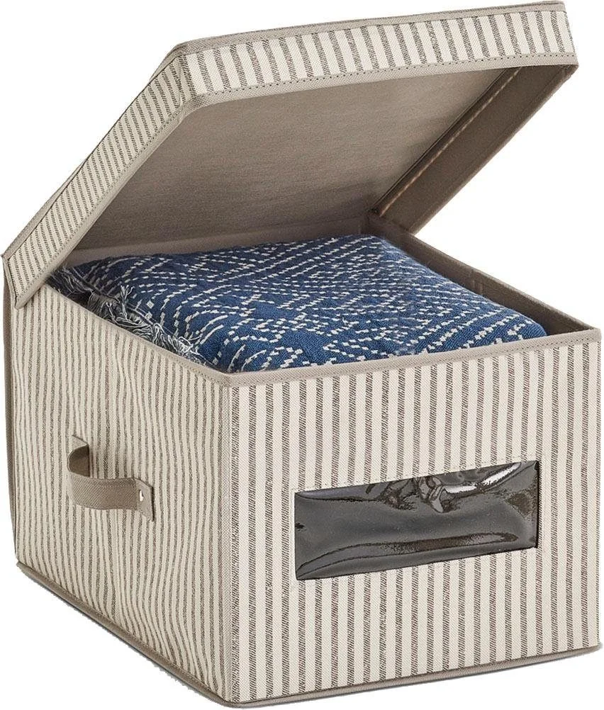 ZELLER PRESENT Aufbewahrungsbox Stripes aus Vlies beige