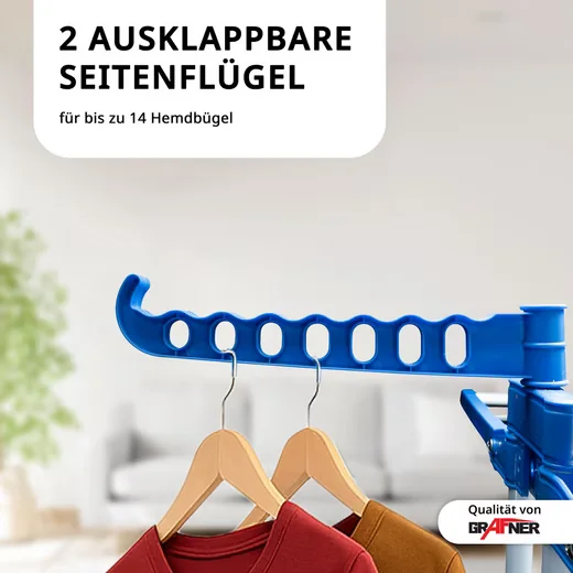 Grafner Turmwäscheständer faltbar Metall weiß