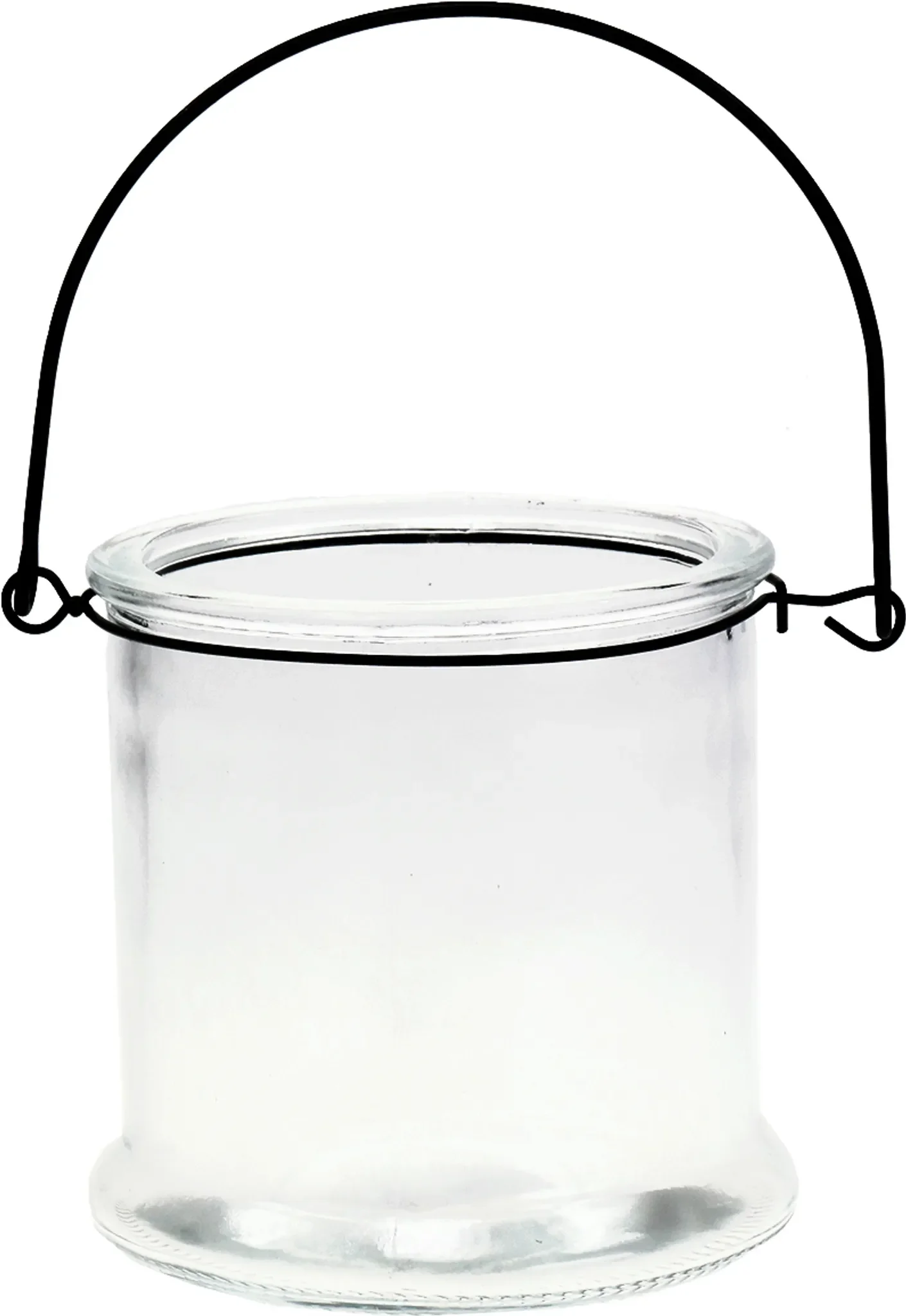 Hänge-Windlicht Ø 12 cm – Glas mit Metallbügel, 2er-Set