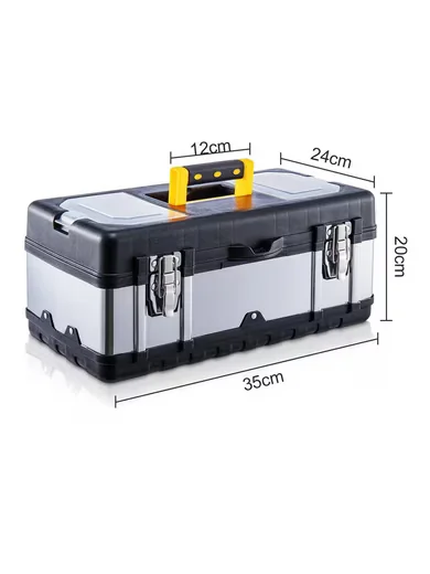 YOUYIJIA Werkzeugkoffer leer 14 Zoll 35x24x20 cm Werkzeugkasten