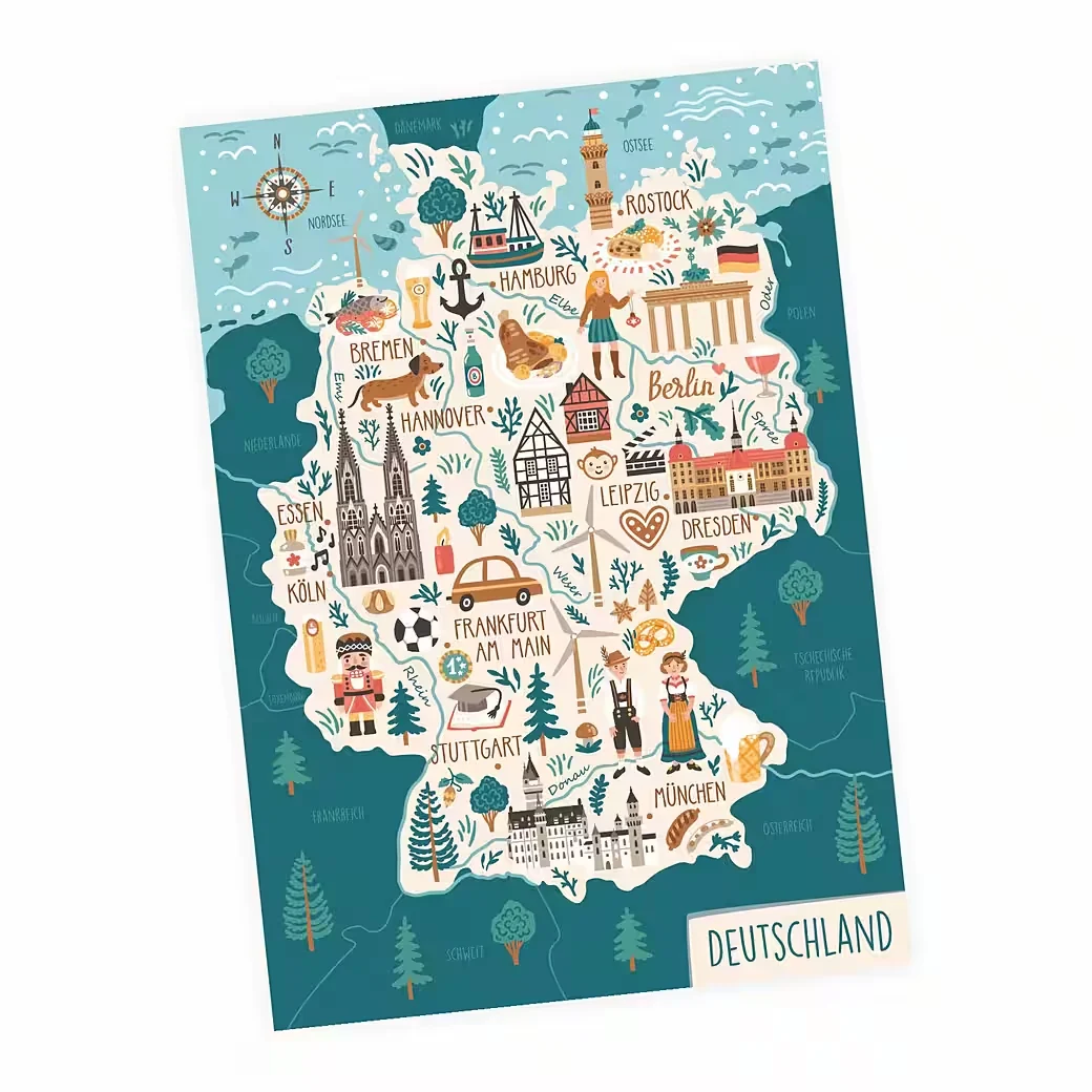 Kinder Lernposter Deutschland – DIN A4