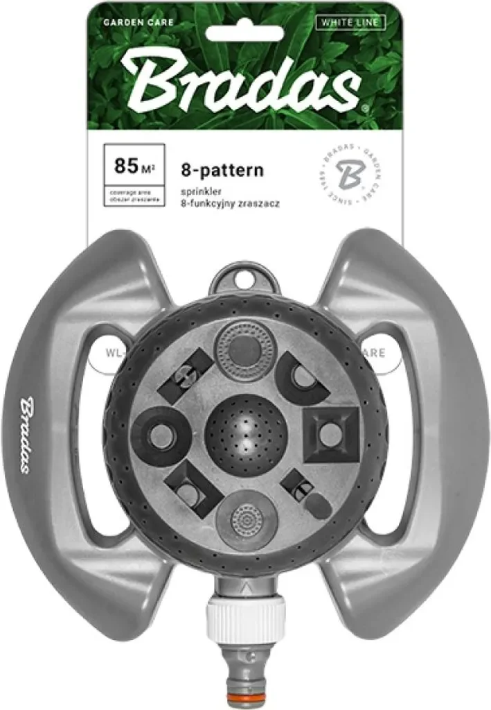 Bradas White Line Rasensprenger 8 Funktionen grau