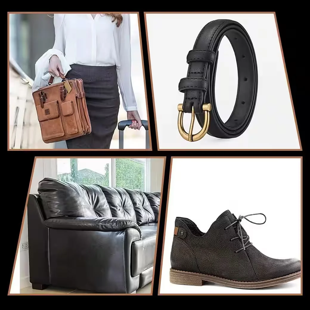LUXUSKOLLEKTION Ledernähnadeln Set 150D schwarzer Lederfaden 7 Nadeln